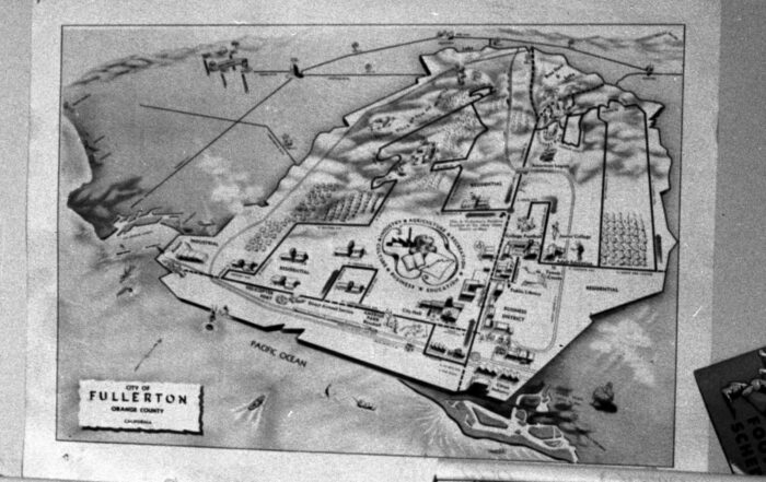 Map of Fullerton 1950