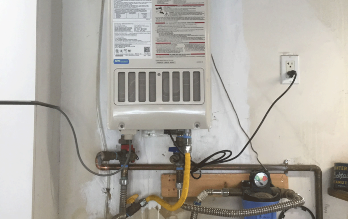 tankless heater install